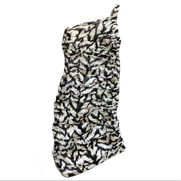 🍋armani Exchange One Shoulder Abstract Dress - Picture 6 of 6